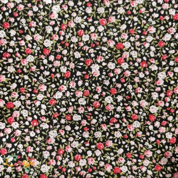 FF0001 - Rozen Zwart Katoen - FabricFlex