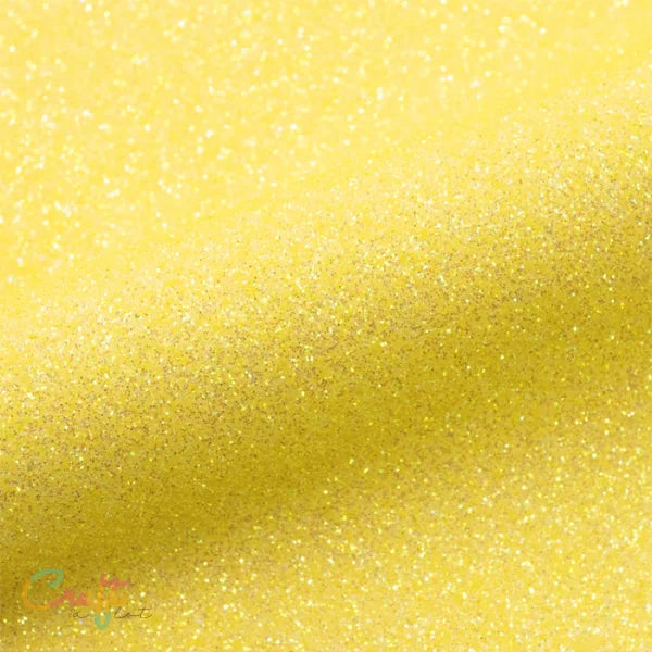 Opstrijkbare glitterflex folie om kleding te bedrukken citroensuiker lemon sugar G0003 van Siser glitter flexfolie met glitters