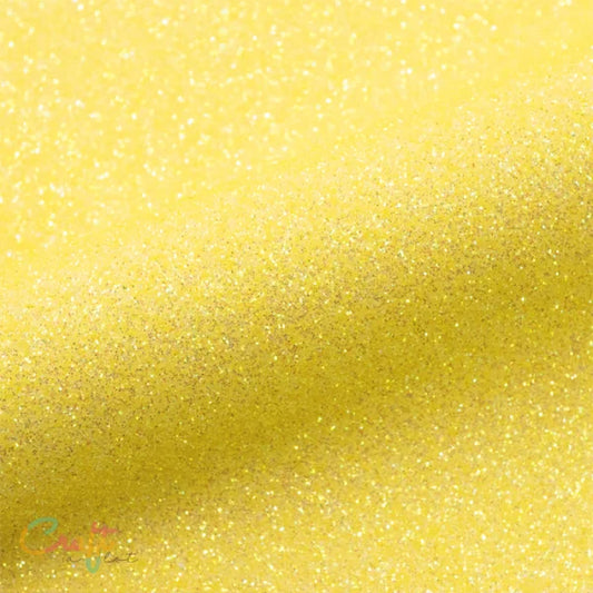 Opstrijkbare glitterflex folie om kleding te bedrukken citroensuiker lemon sugar G0003 van Siser glitter flexfolie met glitters