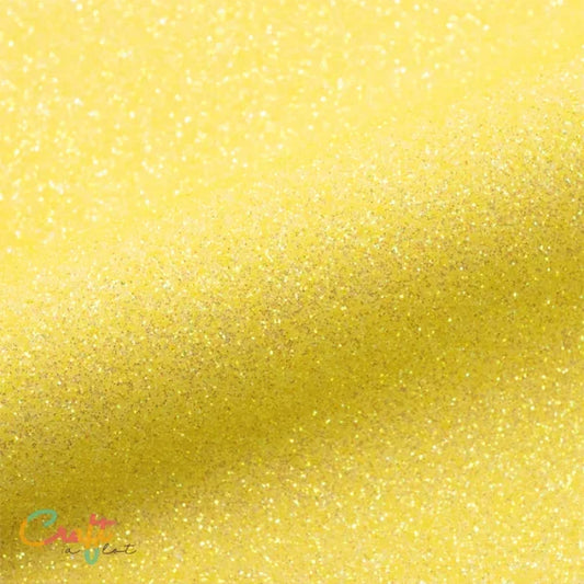 Opstrijkbare glitterflex folie om kleding te bedrukken citroensuiker lemon sugar G0003 van Siser glitter flexfolie textielfolie met glitters