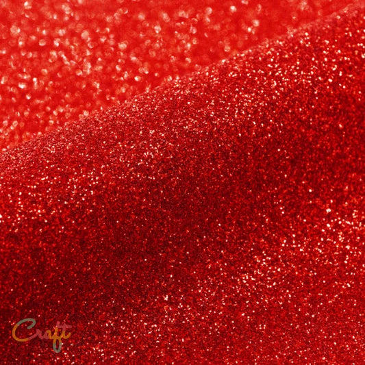 Opstrijkbare glitterflex folie om kleding te bedrukken rood red G0007 van Siser glitter flexfolie met glitters