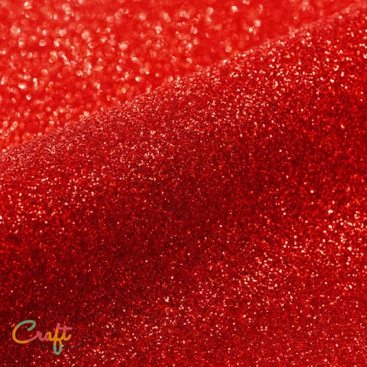 Opstrijkbare glitterflex folie om kleding te bedrukken rood red G0007 van Siser glitter flexfolie textielfolie met glitters