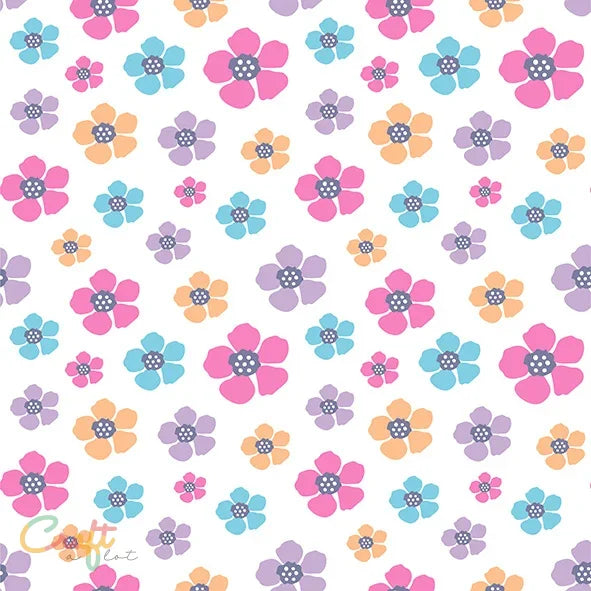 Happy Patterns Bloemen - EK0309 - Geprinte zelfklevende vinyl Binnen • Buiten • eco-solvent • Exclusief • Geprint