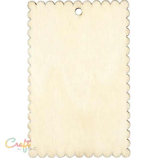 Houten label set van 8 - Label Cadeau • hout • Karton • Papier