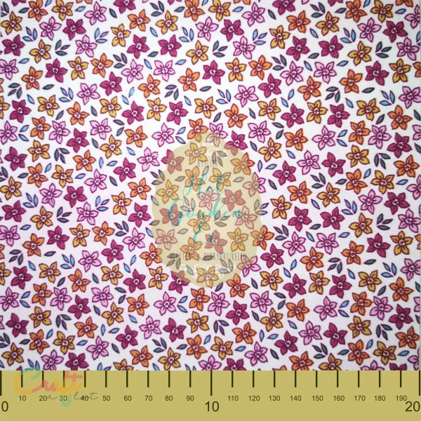 IF0015 Katoen Getekende Bloemen Iron on - exclusief • fabrics • heatnbond • HTV