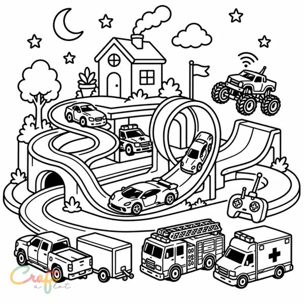 Little impossible worlds - Car City - SVG Download