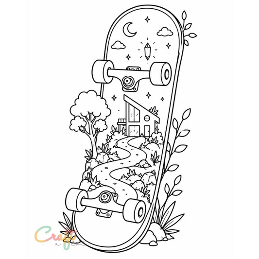Little impossible worlds - Skateboard - SVG Download