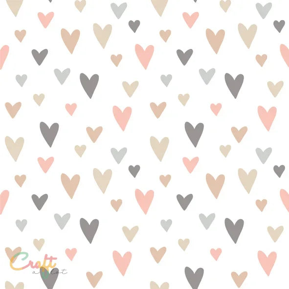 Pretty Pastel Hartjes - EK0362 - Geprinte zelfklevende vinyl Binnen • Buiten • eco-solvent • Exclusief • Geprint