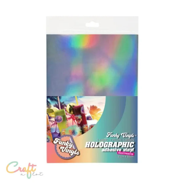 Printbare Zelfklevend Vinyl Holografisch Voor Inkjetprinters stickerpapier van FunkyVinyls voor print and cut