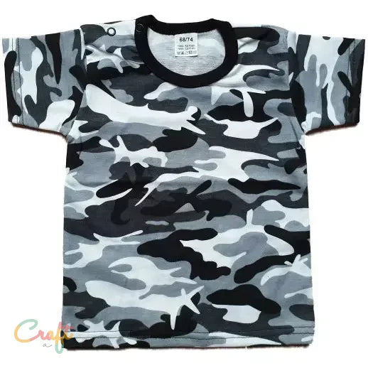 T-shirt Camouflage Korte Mouw 56-110 - Baby • Peuter • Textiel