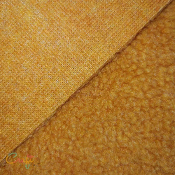 Teddy Polyester Oranje Geel - Vacht Hobbystoffen • Naaiplezier Quilt Quilten Stoffen