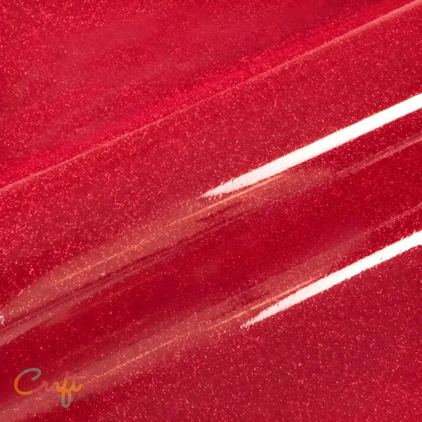 Opstrijkbare reflecterende glitterflex folie om kleding te bedrukken  rood red TW0007 van Siser twinkle flexfolie met ingewerkte glitters