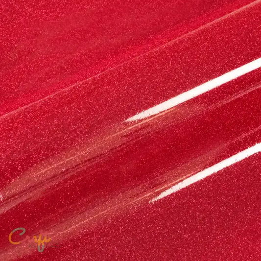 Opstrijkbare reflecterende glitterflex folie om kleding te bedrukken  rood red TW0007 van Siser twinkle flexfolie met ingewerkte glitters