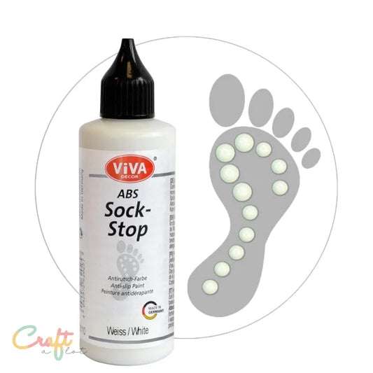 Viva ABS sock stop antislip verf Wit - Textielverf • Fournituren