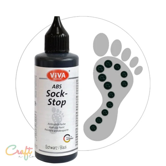 Viva ABS sock stop antislip verf Zwart - Textielverf • Fournituren