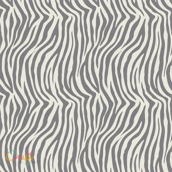 Zebra grafisch crème/grijs - EK0008 - Geprinte zelfklevende vinyl Binnen • Buiten • eco-solvent • Exclusief • Geprint